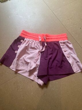 Free people movement Colorblock Drawstring Women’s Shorts in Pink and Purple